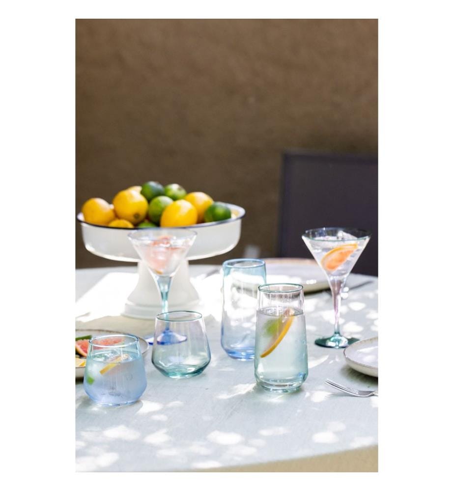 Service de verres (4 pièces) - Bleu turquoise