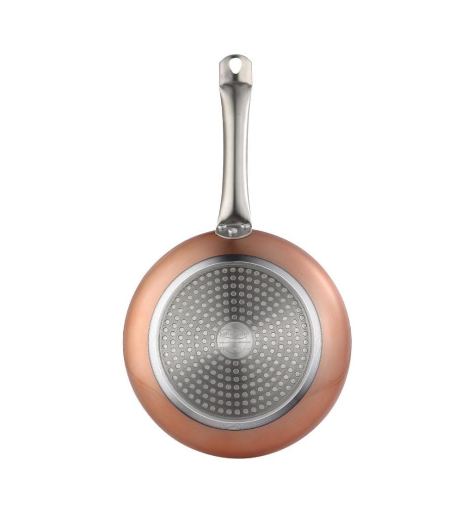 Ensemble de 5 poêles à frire en aluminium pressé (avec couvercles) compatibles induction, accompagné d'un ensemble de 3 ustensiles de cuisine en silicone et bois et d'un ensemble de 4 couteaux en acier inoxydable