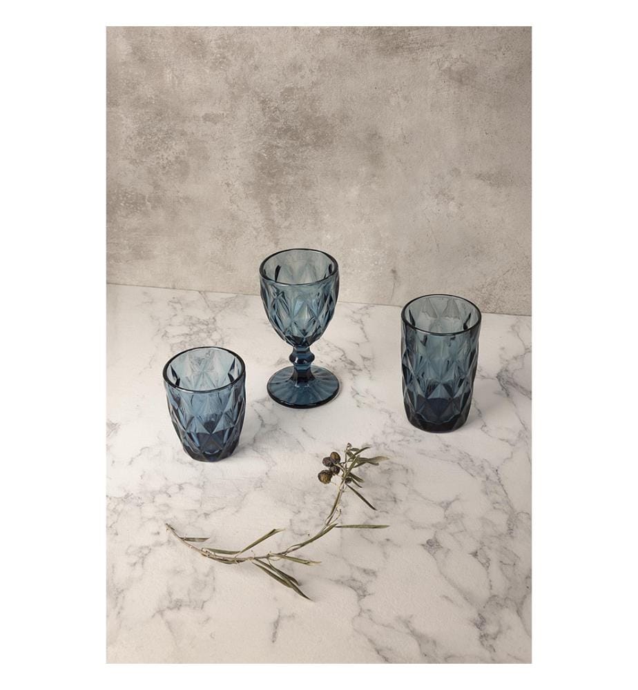 Lot de 8 verres en cristal bleu San Ignacio de 250 ml