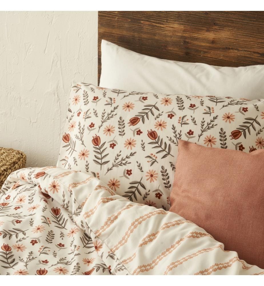 Double Duvet Cover - Terracotta