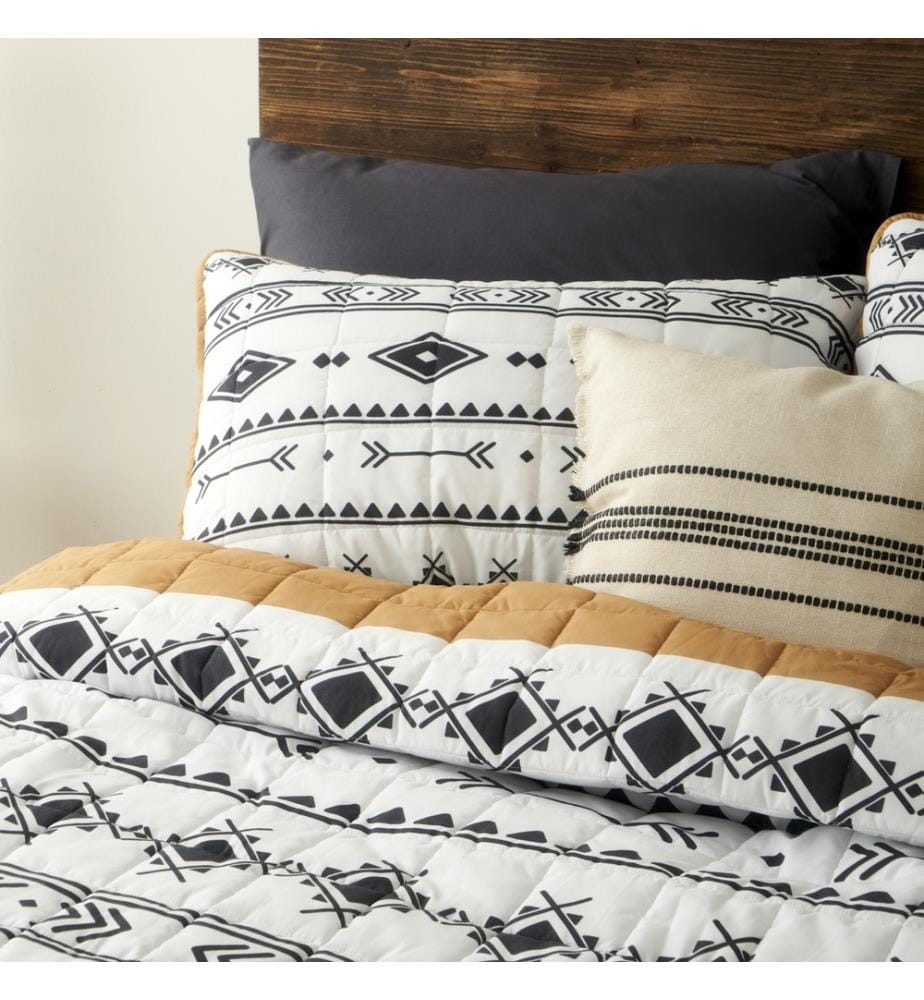 Quilted Double Bedspread Set, 240x220 cm - Multicolor