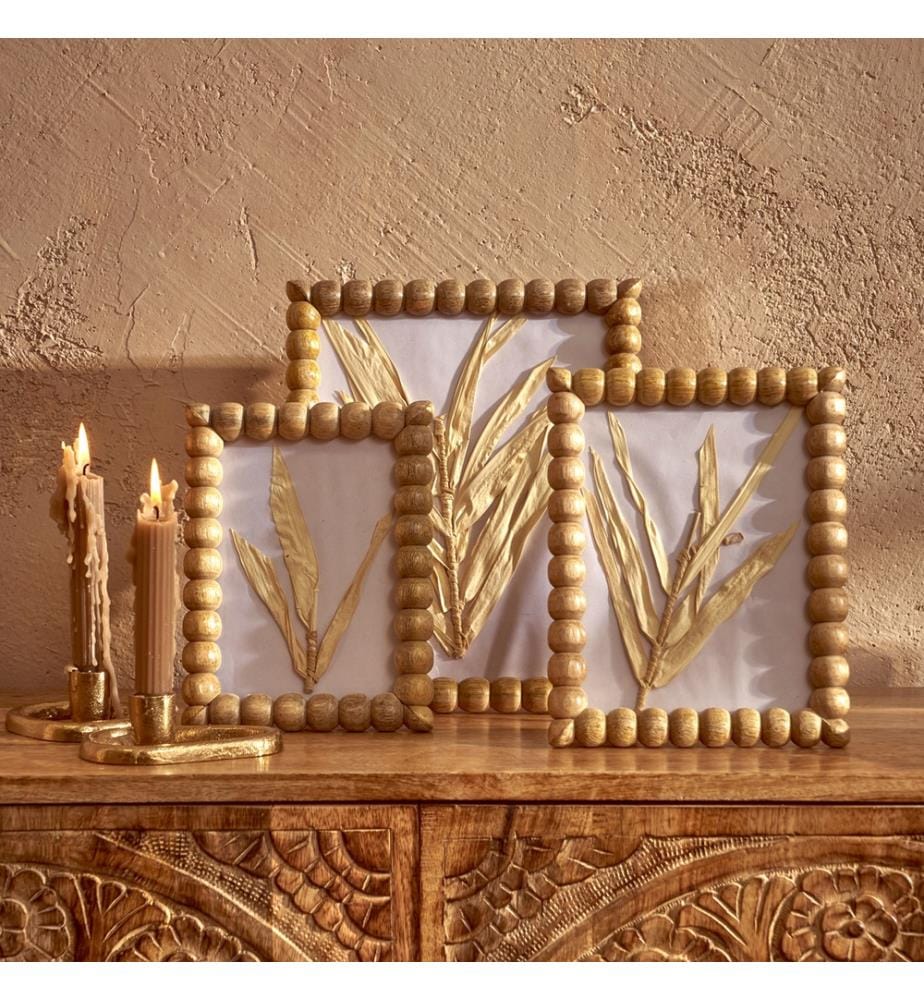 Decorative mango wood frame - Natural