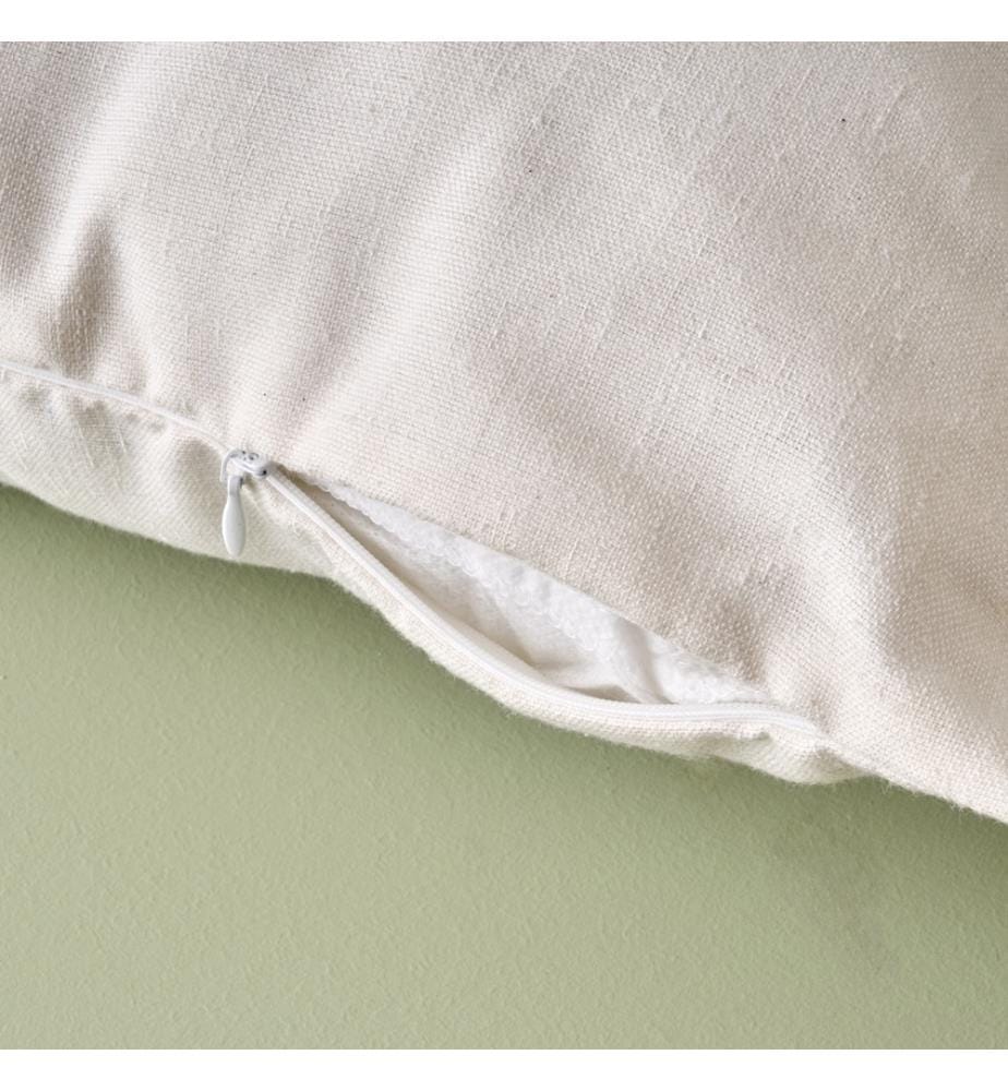 Bestickter Kissenbezug – Beige