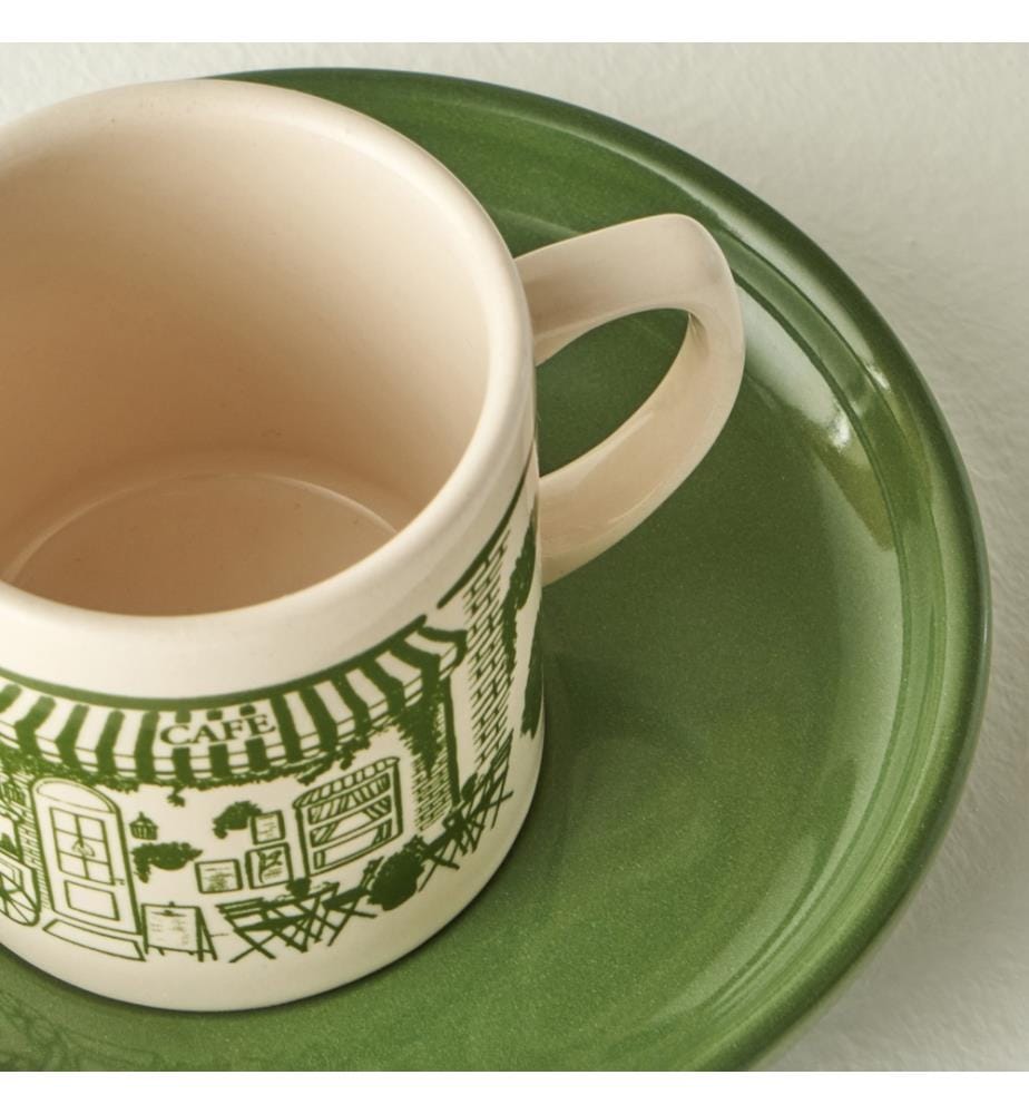 2er-Set Kaffeetassen à 105 ml – Grün