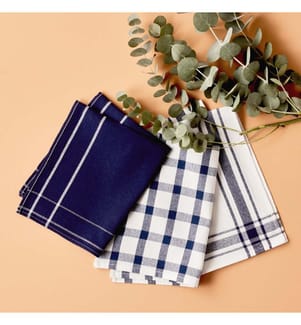 Set of 3 dish towels - Navy blue