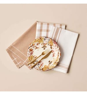 Set of 3 dish towels - Beige