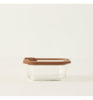 Glass Storage Container - Brown