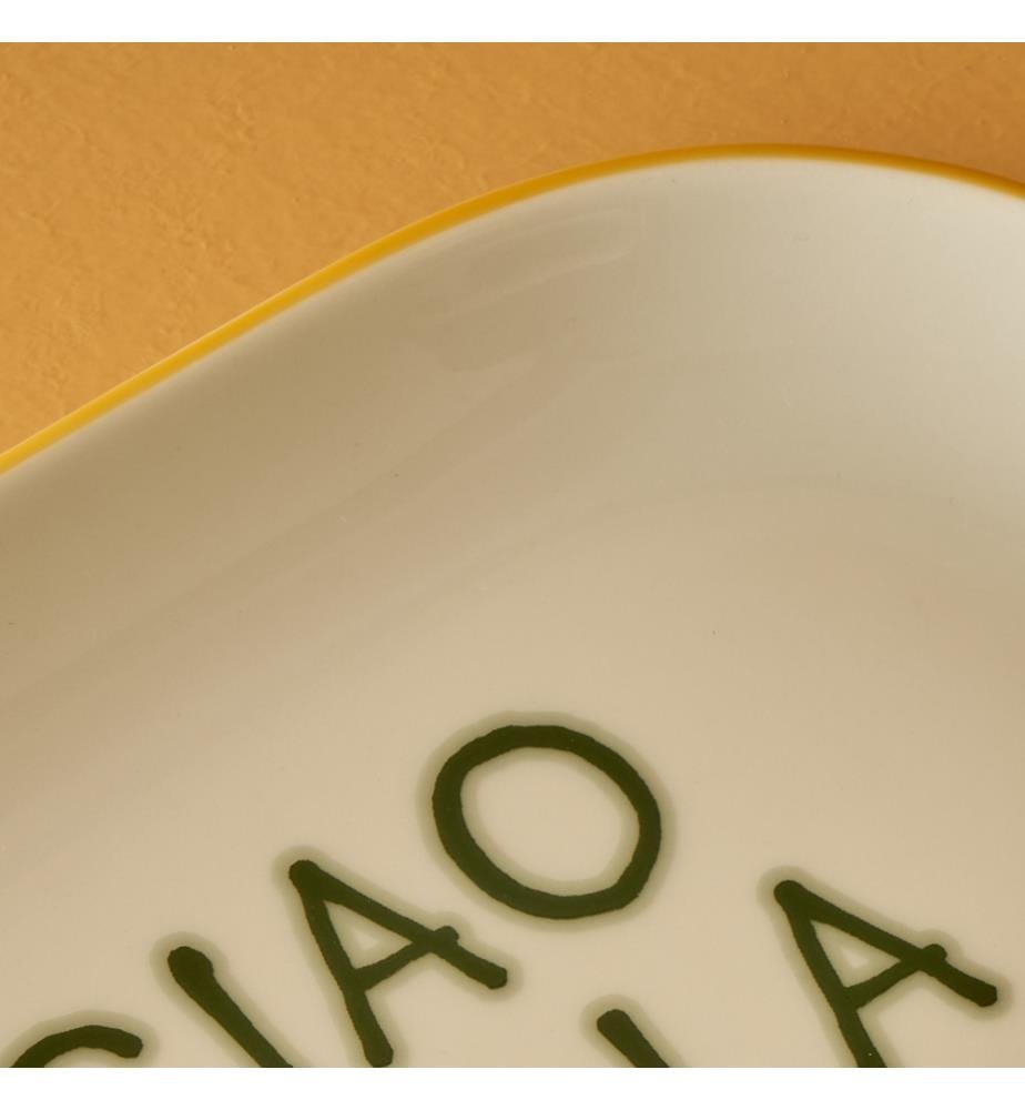 Oval Serving Plate - Yellow