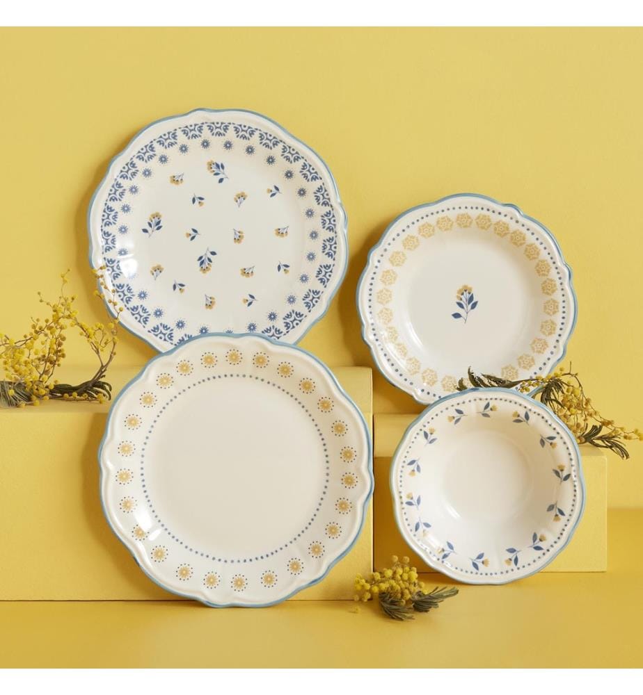 24-Piece Dinnerware Set - Blue