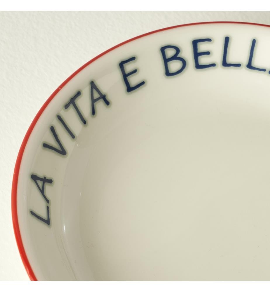 Porcelain Serving Bowl - Red