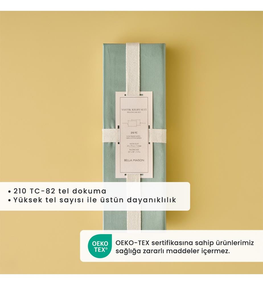 Set of 2 pillowcases, 50x70 cm - Green