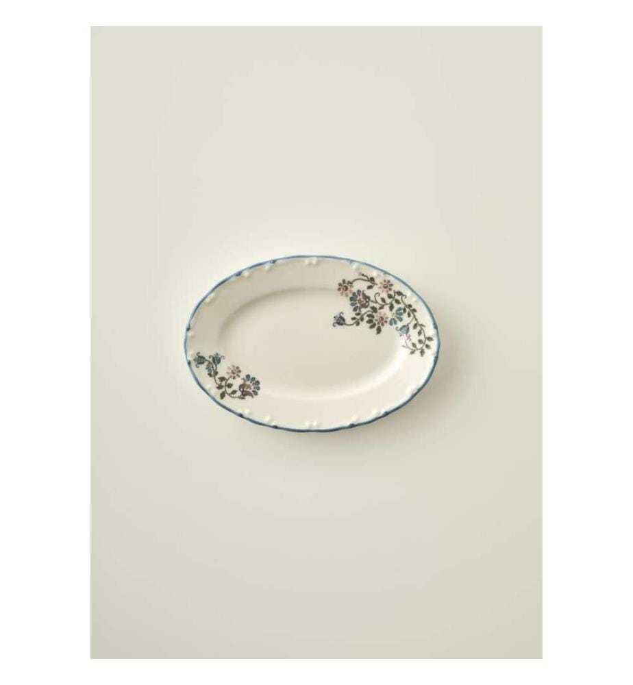 Vintage Oval Plate - White
