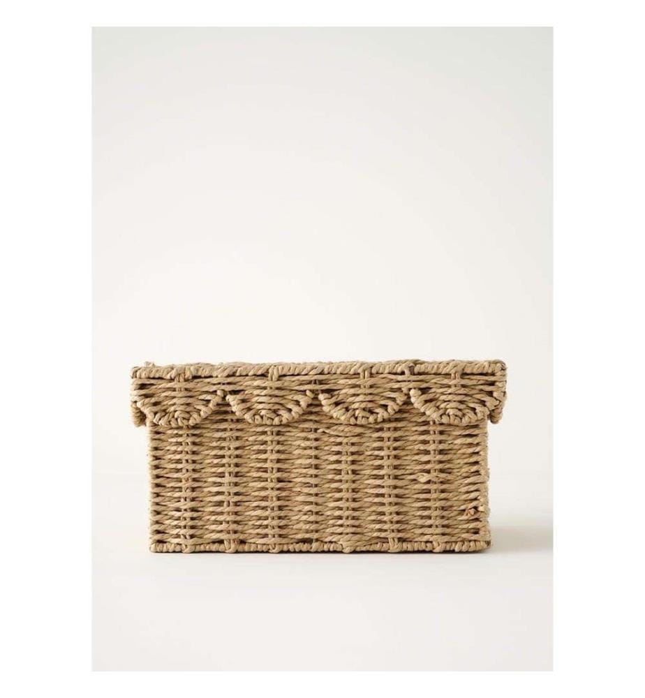 Laundry Basket with Lid - Natural