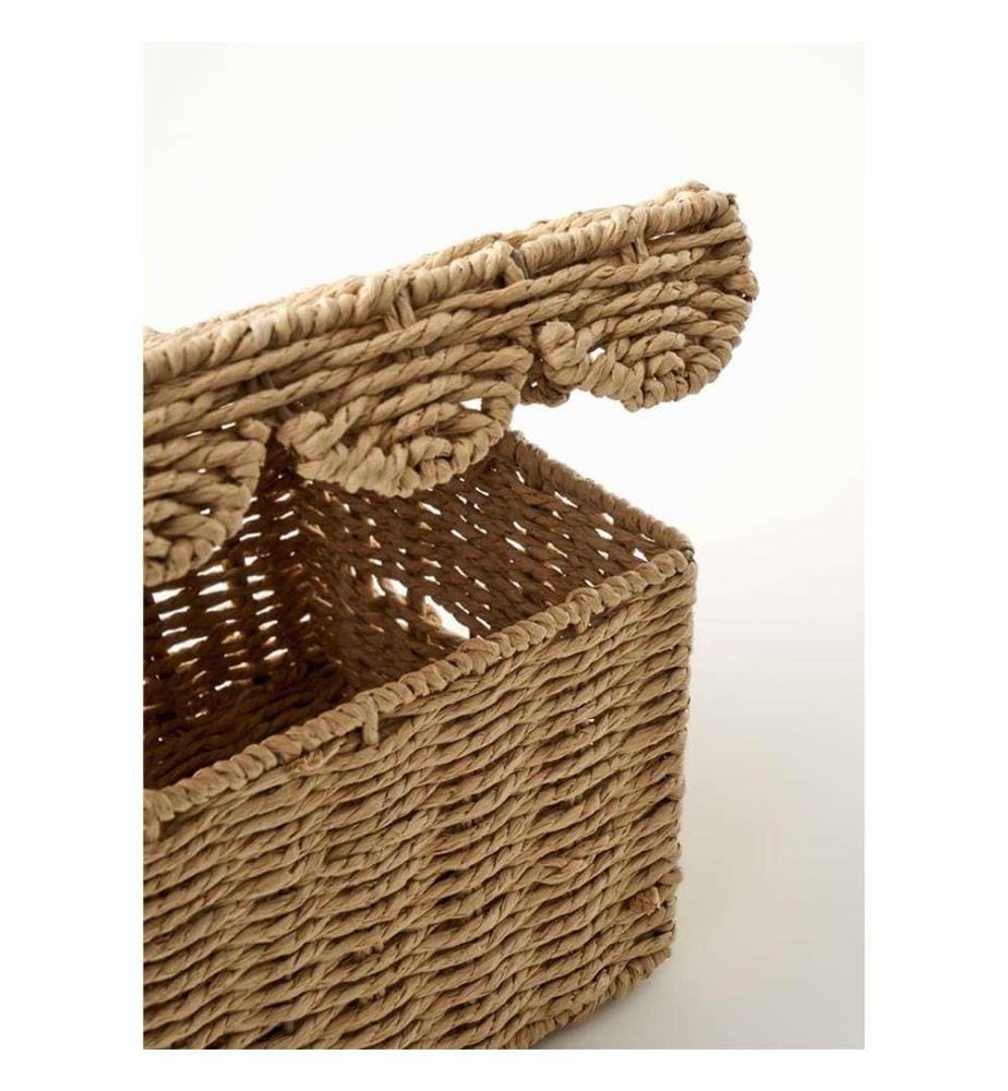 Laundry Basket with Lid - Natural