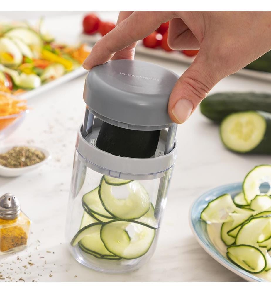 Spiral Vegetable Slicer with Grater - Multicolor