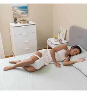 Leg Pillow with Strap - White