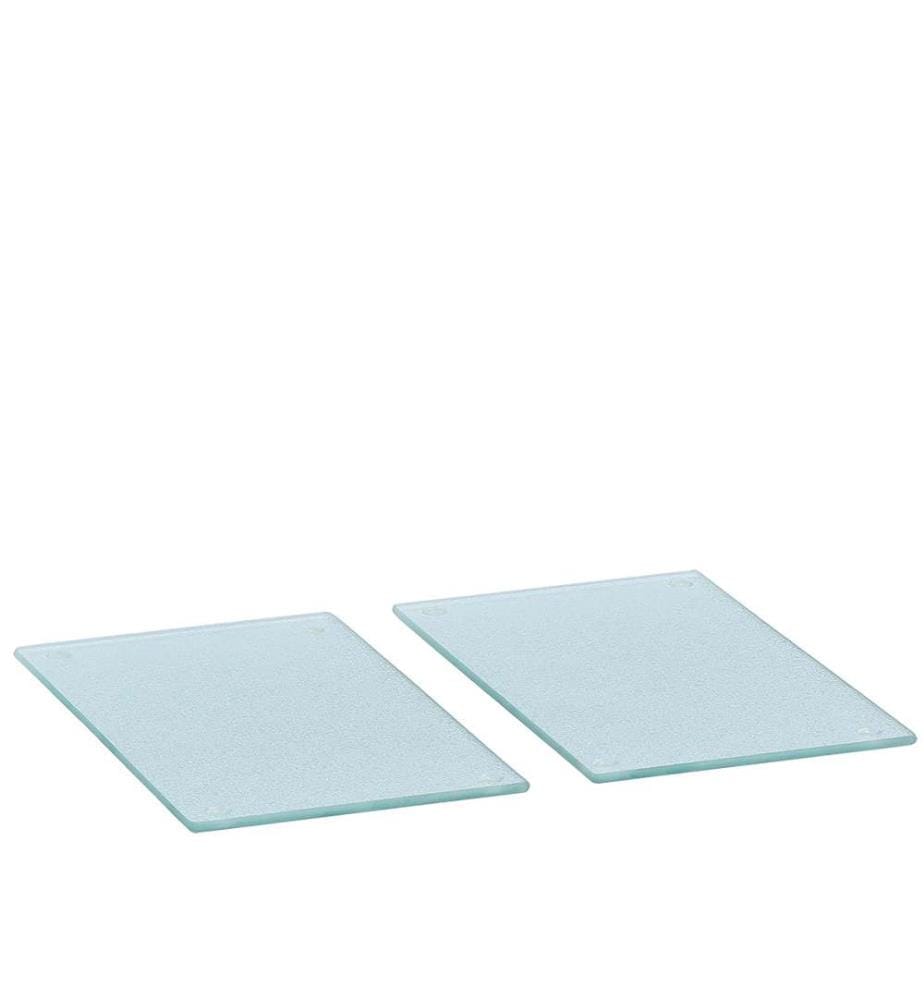 Set of 2 Glass Cutting Boards - Clear