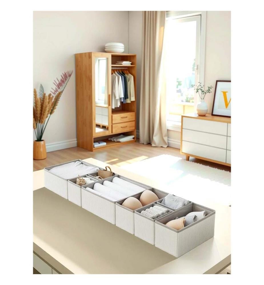 Set of 8 Felt Organizers - White