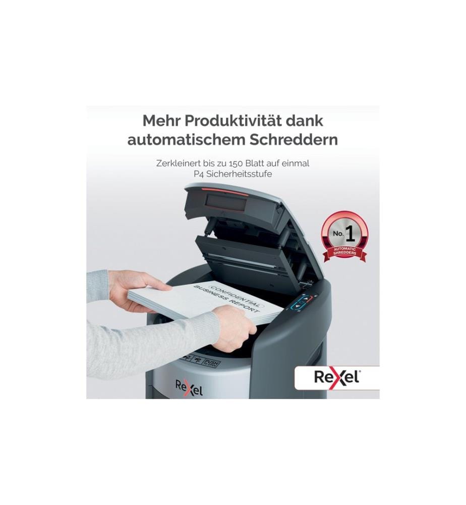 Rexel ShredMax Autofeed+ 150X Aktenvernichter, P-4, 150 Blatt