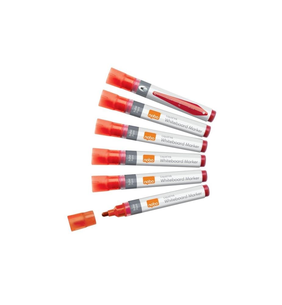 Nobo Whiteboard-Marker Liquid Ink 10 Stück, Rot