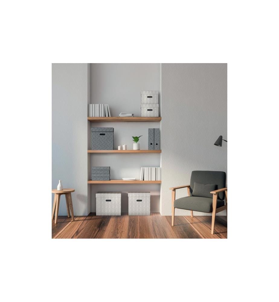 VON Aufbewahrungsbox Gross, 3 Stück, Grau