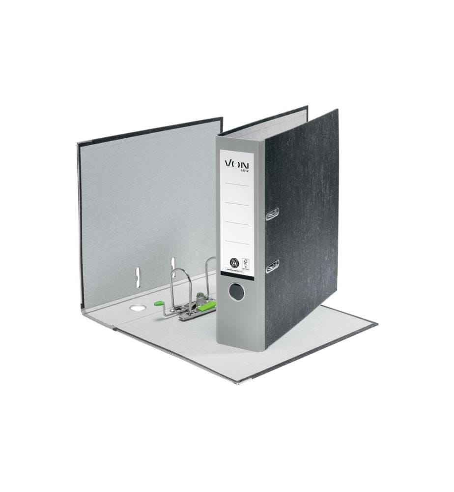 VON Ordner Ordner Karton breit 8 cm, Grau