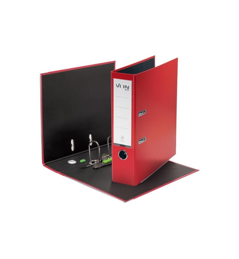 VON Ordner Ordner PP breit mit PP/Papier, 8 cm, Rot
