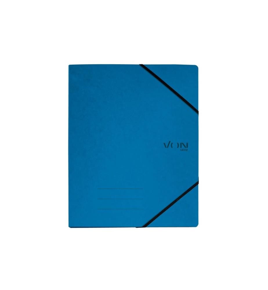 VON Ringbuch mit elastischen Eckbändern, 2.5 cm, Blau