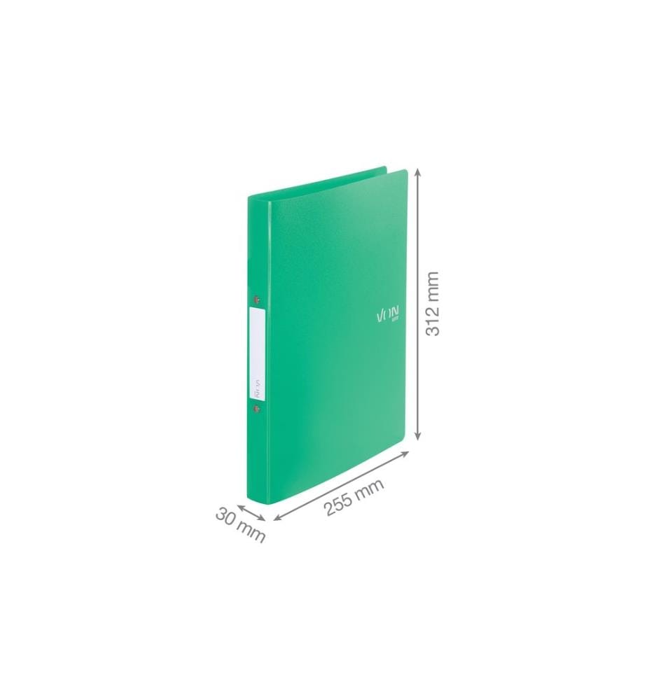 VON Ringbuch Ringbuch PP A4, 3 cm, Grün