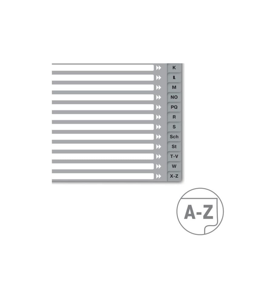 VON Plastikregister A-Z A4 mit halber Höhe, A-Z