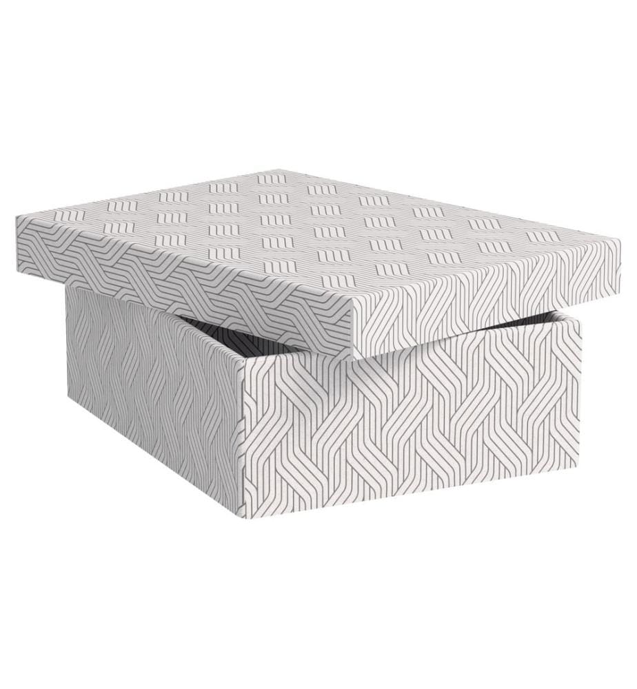 VON Boîte de rangement Moyenne, plate, 3 pièces, Blanc