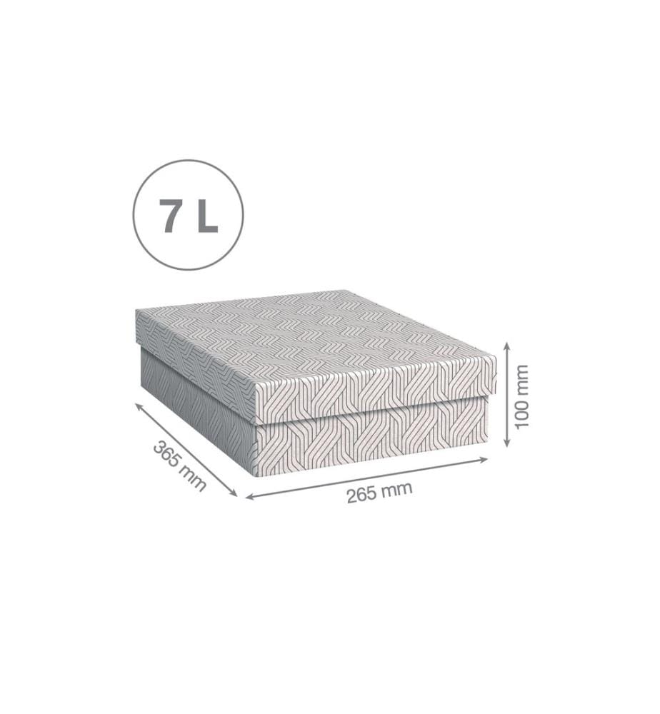 VON Boîte de rangement Moyenne, plate, 3 pièces, Blanc