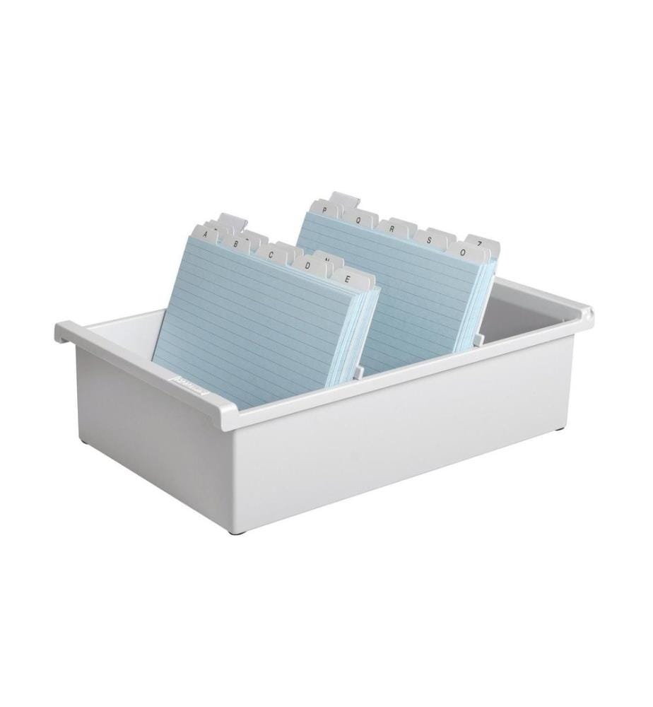 HAN Karteibox A5 Quer, 1300 Karten, Grau
