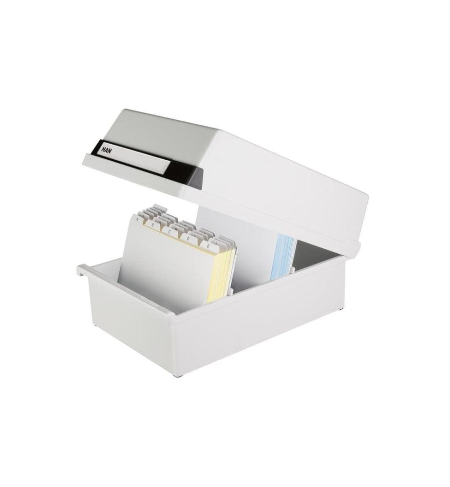HAN Karteibox A5  Quer, 1300 Karten, Grau