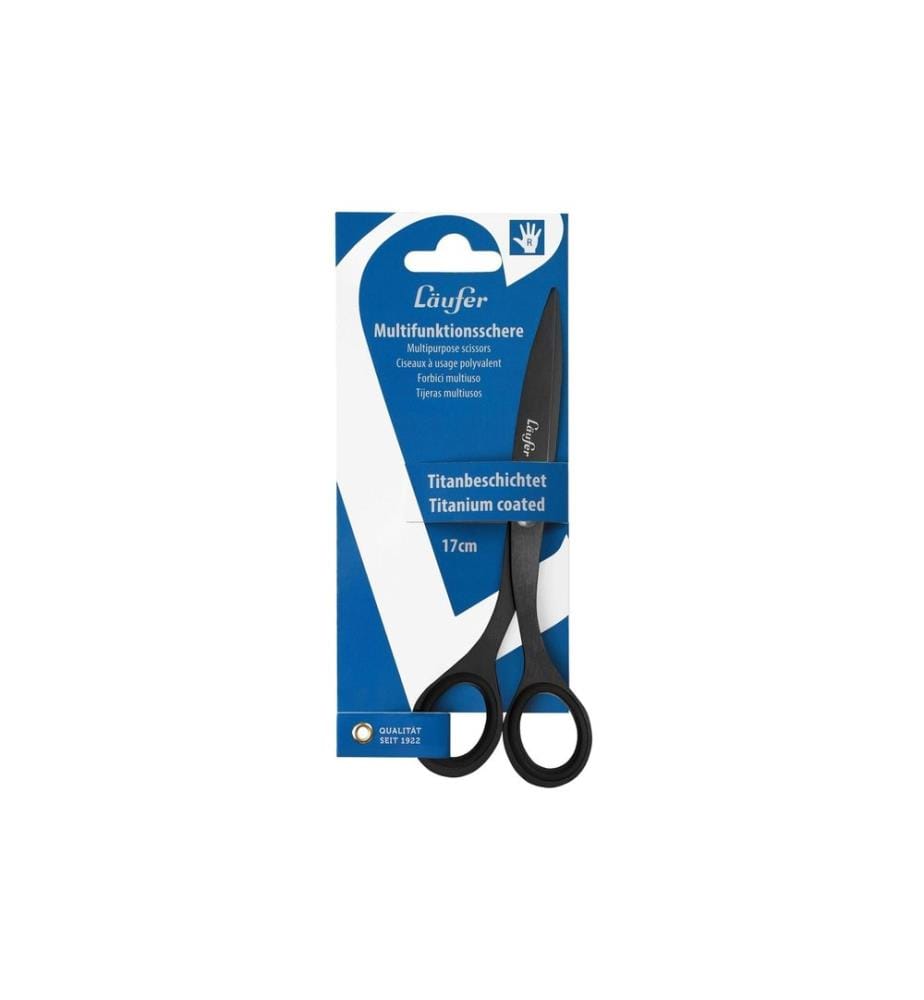 Läufer Schere 17 cm, Metall, Rechtshänder, Schwarz