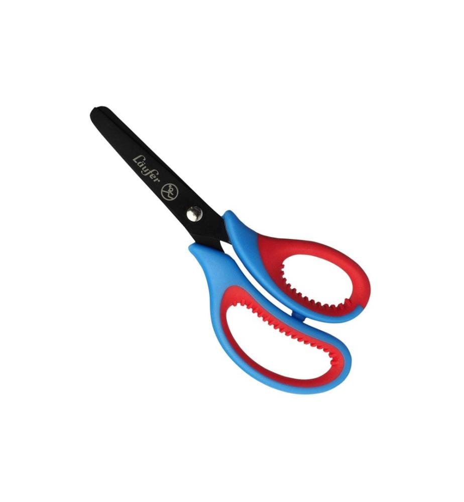 Läufer Kinderschere 13 cm, Edelstahl, Rechtshänder, Blau/Rot