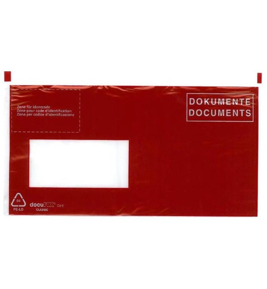 Büroline Dokumententasche C6/5 Rot, 250 Stück