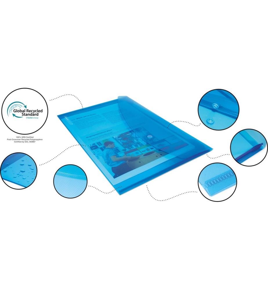 Rapesco Dokumentenmappe Eco GRS A4+ Assortiert, 10 Stück