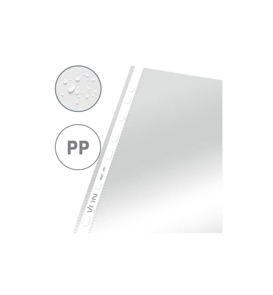 VON Sichthülle Prospekthülle Transparent, 100 Stück