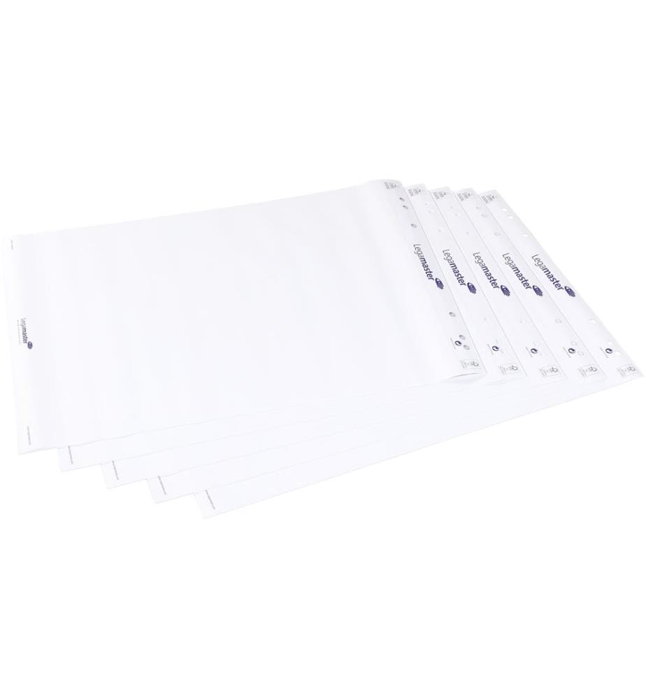 Legamaster Flipchart Papier 65 x 98 cm 20 Blatt Blanco 80 g/m², 5 Stück