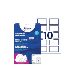 Avery Zweckform Namensetiketten 80 x 50 mm, 20 Blatt