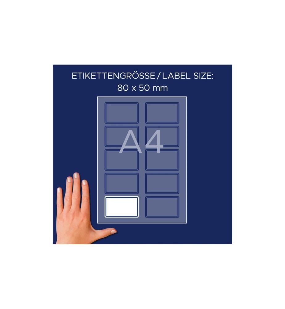 Avery Zweckform Namensetiketten 80 x 50 mm, 20 Blatt