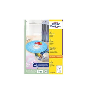 Avery Zweckform CD-Etiketten L6043-100 Ø 117 mm