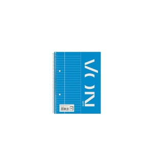 VON Notizblock A5 liniert, 80 Blatt, Blau, 5 Stück