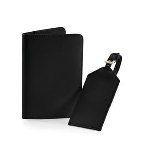 BagbaseBoutique Porta Passaporto e Set di Etichette per Bagagli