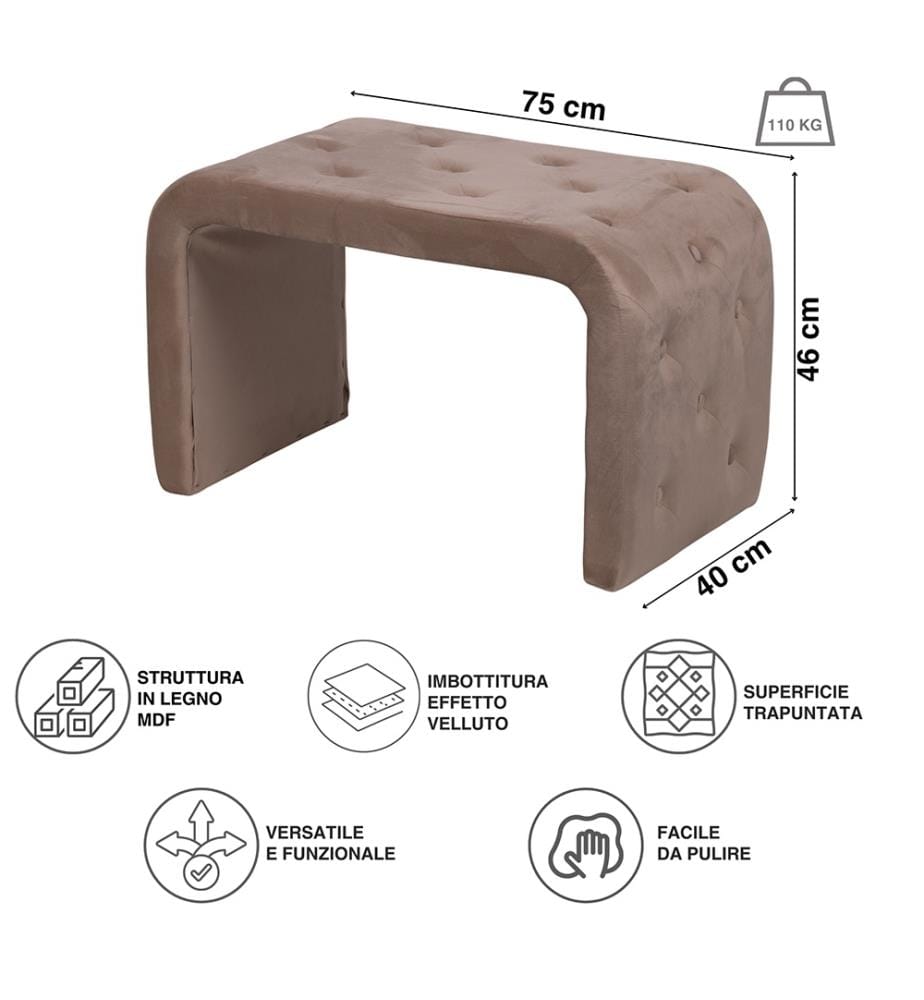 Choco Bench - 75 x 40 x 46 cm