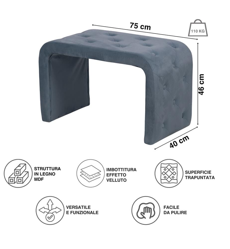 Sugar Paper Color Bench - 75 x 40 x 46 cm