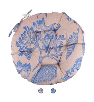 Double-Sided Chair Cushion “Nautical Chic” - Ø 42 cm