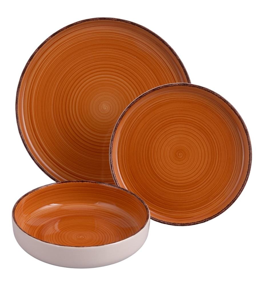 18-Piece Dinnerware Set - Shades of Chocolate Modern