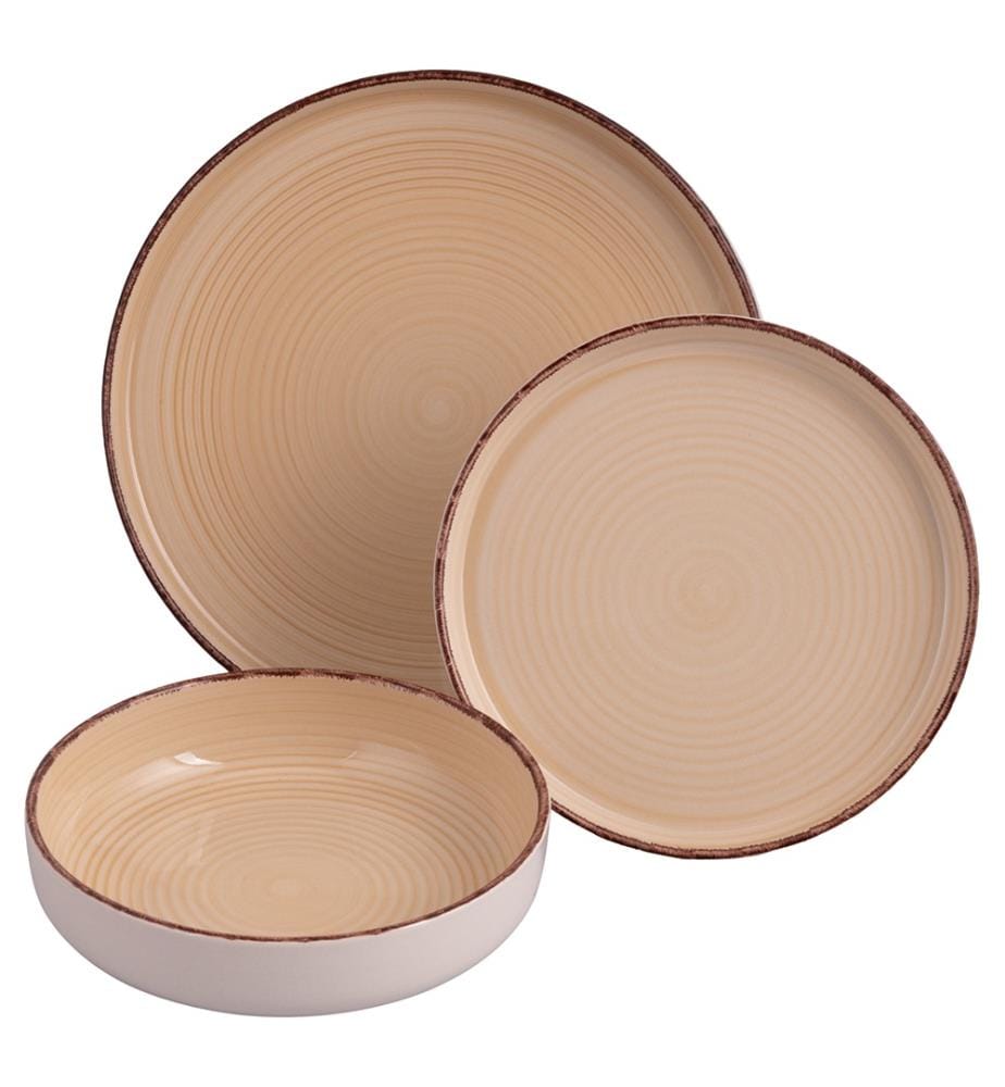 18-Piece Dinnerware Set - Shades of Chocolate Modern